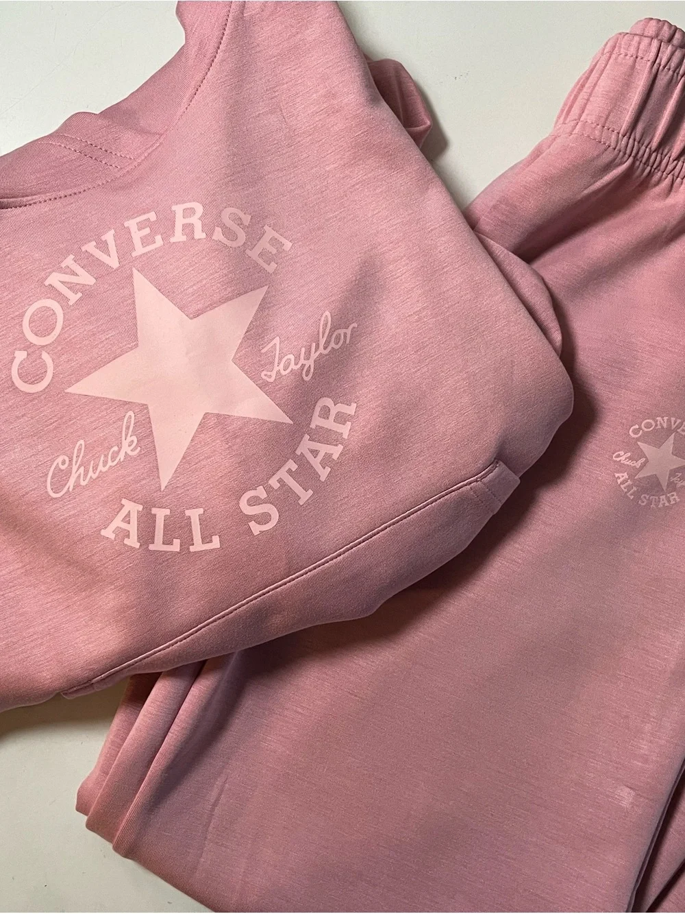 Converse Pink All Star Kids Pajama Set - Light Pink Two-Piece